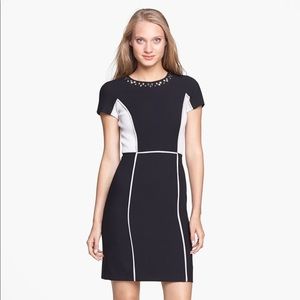 Rebecca Taylor Studded Colorblock Sheath Dress